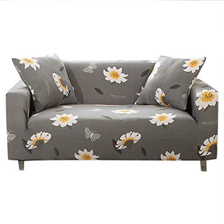 FORCHEER Printed Couch Cover Stretch Loveseat Sofa Slipcover Leather Furniture Protector from Dogs for Living Room(Loveseat,#AL)