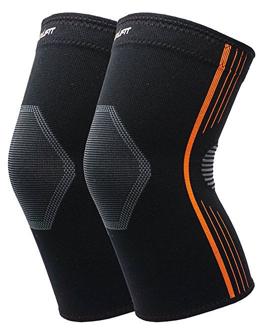 FDA Registered Latex-Free Compression Knee Sleeve Support Knee Brace for Running Crossfit Squats Weightlifting Basketball Arthritis and Meniscus Tear