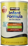 Kirkland Signature Infant Formula with Iron for Babies Milk Based Powder 40 Ounce 0-12 Months