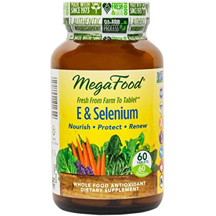 MegaFood - E & Selenium, Provides Potent Antioxidant Protection for Life, 60 Tablets (FFP)