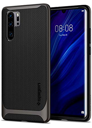 Spigen [Neo Hybrid] [Gunmetal] Case Compatible for Huawei P30 Pro, Dual Layer Hybrid Drop Protection Anti Slip Pattern Phone Cover for Huawei P30 PRO Case