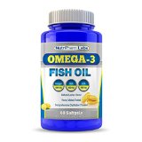 FISH OIL - Omega-3 - 1500mg - High Potency Formula - 800mg DHA - 600mg EPA - All Natural - LEMON FLAVORED No Fish Burps - Made in the USA