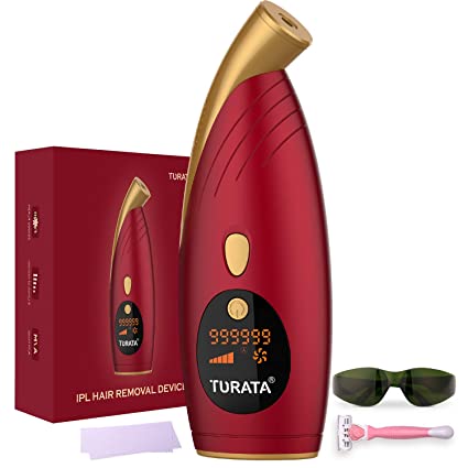 IPL Hair Removal, TURATA 999,999 Flashes Laser Hair Removal For Women Men, Permanent Painless Professional Home Use Hair Remover Device For Face, Arm, Legs, Armpit, Bikini Area, Whole Body