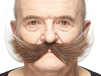 Mustaches Fake Mustache, Self Adhesive, Novelty, Fisherman's False Facial Hair, Costume Accessory for Adults