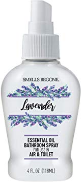 SMELLS BEGONE Essential Oil Air Freshener Bathroom Spray - Eliminates, Neutralizes and Purifies Air & Toilet Odors - Made with 100% Pure Essential Oils -Super Concentrated - 4 Ounces (Lavender Flower)