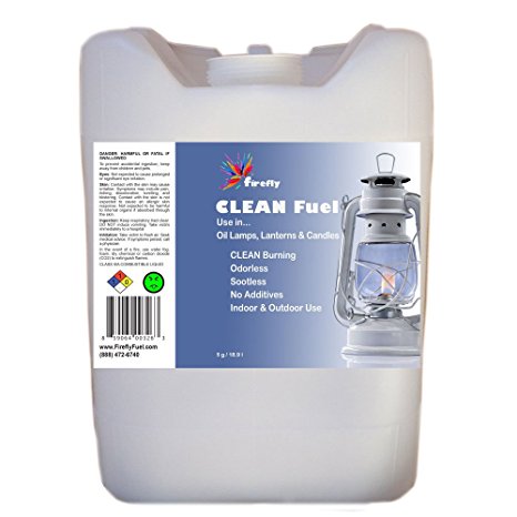 Bulk Firefly CLEAN Fuel Lamp Oil - 5 Gallons - Smokeless & Virtually Odorless - Clean Burning