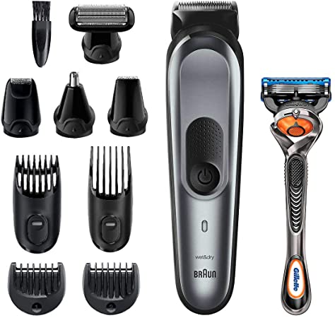 Braun 10-in-1 Trimmer MGK7221 Beard Trimmer for Men, Body Grooming Kit