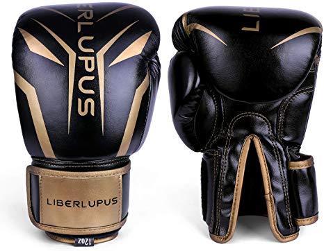 Liberlupus Boxing Gloves for Men & Women, Boxing Training Gloves, Kickboxing Gloves, Sparring Gloves, Heavy Bag Gloves for Boxing, Kickboxing, Muay Thai, MMA