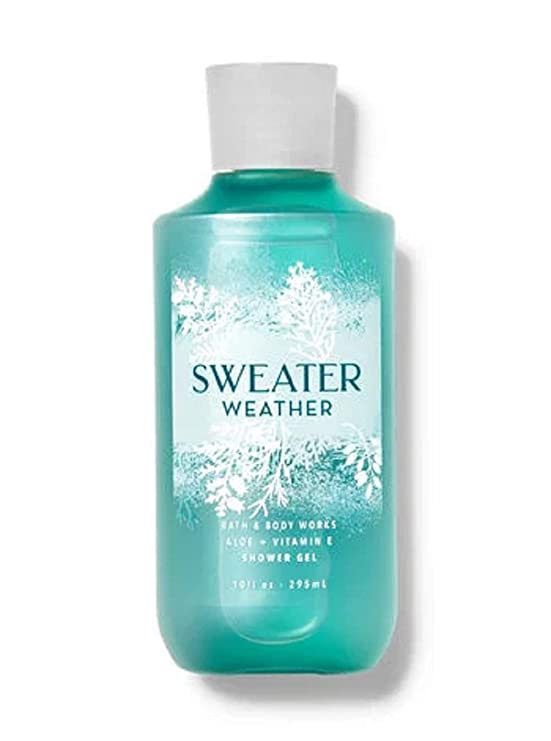 Bath and Body Works Sweather Weather Shower Gel Wash 10 Ounce Blue 2020 Bottle