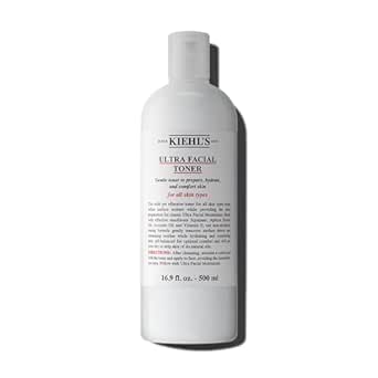 Kiehl's Ultra Facial Toner with Squalane, Gentle Alcohol-free Face Toner, Hydrates Skin and Refines Skin Texture, Non-stripping Formula, with Avocado Oil & Vitamin E, Paraben-free, Fragrance-free