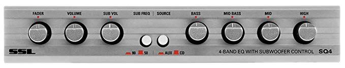 Sound Storm SQ4 4-Band Pre-Amp Car Audio Equalizer With Front/Rear and Subwoofer Outputs