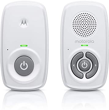 Motorola MBP21 Audio Baby Monitor - Digital Baby Monitor with DECT Technology for Audio Monitoring - 300 Meter Range - High Sensitivity Microphone - White