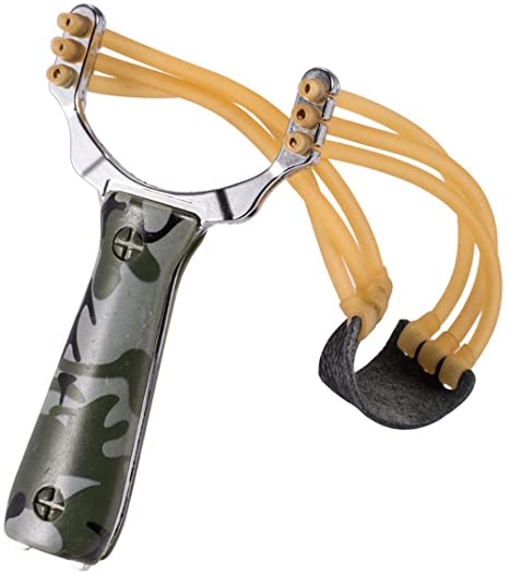 Kotila UK Powerful New Slingshot Catapult Steel Handle Sling Shot Outdoor Game Hunting (Camouflage)