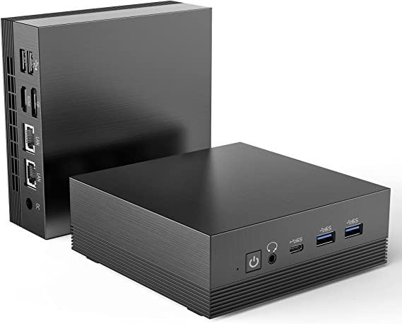 ACEMAGICIAN Dual LAN Mini PC Ryzen 5 5600U(up to 4.2GHz) 6C/12T, 16GB DDR4 RAM 500GB SSD Mini Computer, AM07 Mini Desktop PC USB-C, Bluetooth, Wi-Fi Windows 11 Pro, Support 4K@60Hz