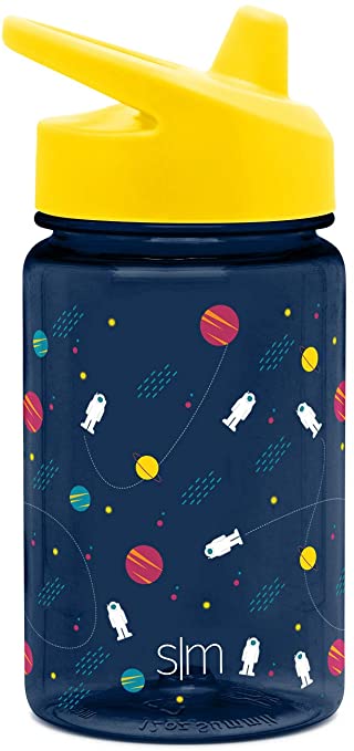 Simple Modern Kids Tritan Summit Sippy Cup for Toddlers - 12oz Plastic Baby Water Bottle for Girls and Boys - Astronauts - Planets