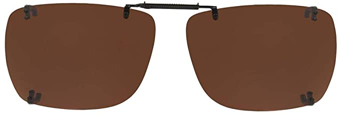 3 Pairs Solar Shield Clip-on Polarized Sunglasses Size 54 rec G Rimless Amber Lens New