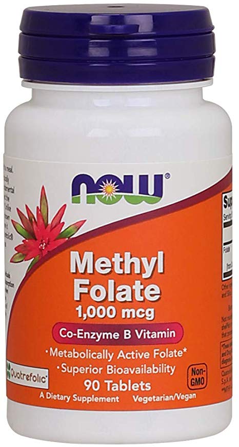 NOW Foods Methyl Folate Tablets, 1000 mcg, 90 Count