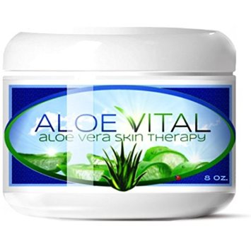 Daily Aloe Vera lotion for Aging, Oily, Dry or Damaged Skin - Proven Effective for Eczema, Psoriasis, Rosacea. Unscented and non-greasy, this is a moisturizer and healing cream with Organic and Natural Ingredients Plus Vitamin E