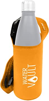 WaterVault Neoprene Bottle Sling, Water Bottle Holder with Adjustable & Detachable Strap