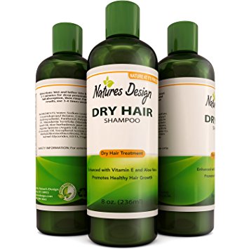 Conditioning Shampoo for Flaky Scalp for Men And Women – Good for Color Treated Hair – Natural Shampoo Cleanser & Dry and Damaged Hair Treatment with Argan & Coconut Oil by Natures Design 8 Oz