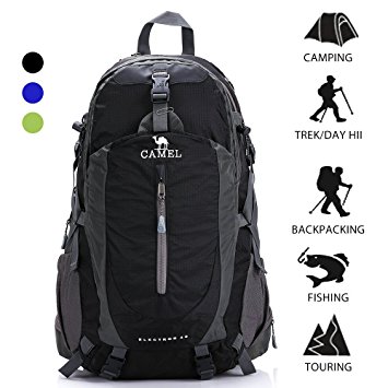 Camel Waterproof Hiking Backpack Travel Backpack Outdoor Backpack Lightweight & Durable