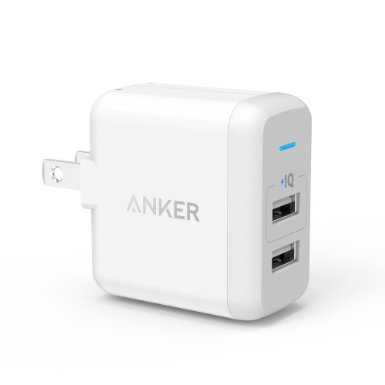 [Most Compact 2-Port Wall Charger] Anker PowerPort 2 Lite (12W 2-Port USB Wall / Travel Charger with Foldable Plug) for iPhone 6s / 6 / 6 Plus, iPad Air 2 / mini 3, Galaxy S6 / S6 Edge / Plus and More