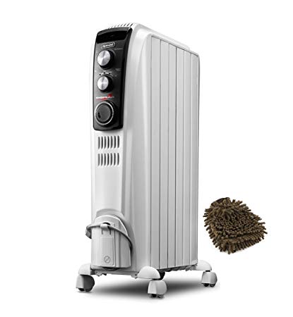 TRD40615T Delonghi Full Room Radiant Heater (Complete Set) w/ Bonus: Premium Microfiber Cleaner Bundle