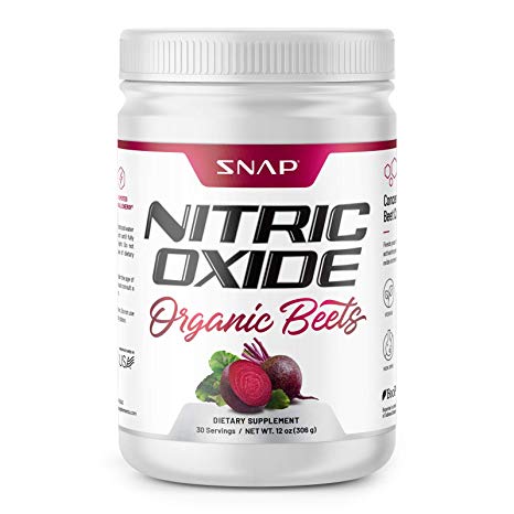 Beet Juice Powder (Organic) Nitric Oxide by Snap Supplements - Blood Flow and Circulation Superfood, Muscle & Heart Health - BCAAs. L Arginine, L Citrulline - 306 Grams!