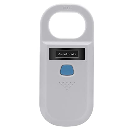 Alacrity Pet Microchip Scanner Handheld Animal Chip Reader 134.2kHz/125Hz Pet ID Scanner Portable RFID Reader Supports for ISO 11784/11785, FDX-B and ID64 RFID,White