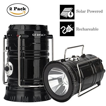 GT ROAD Solar Led Camping Lantern Flashlight Rechargeable (2Pack/4Pack/6Pack/10Pack)