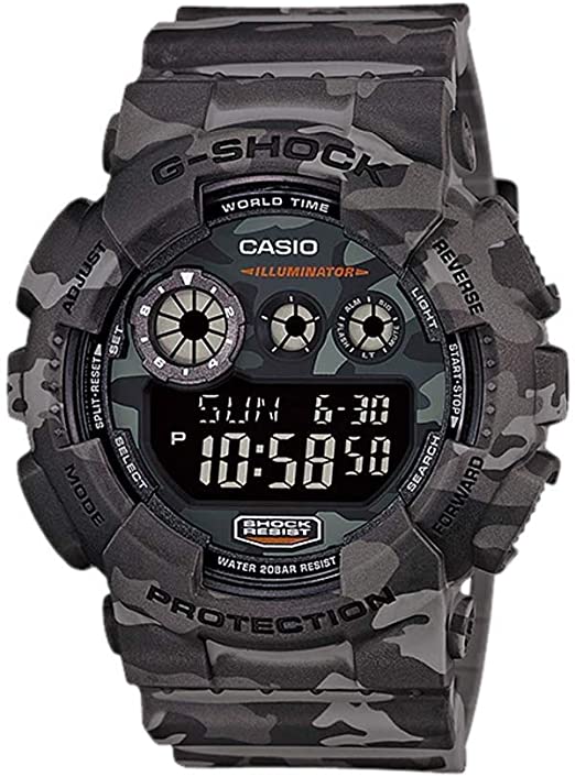 Casio Men's 'G-Shock' Quartz Resin Sport Watch, Color: Grey (Model: GD120CM-8)