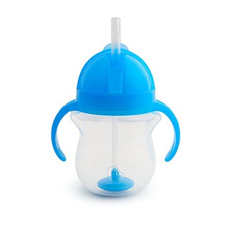 Munchkin Click Lock Weighted Flexi Straw Trainer Cup, Blue, 7 Ounce