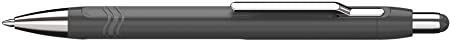 Schneider Epsilon Retractable Ballpoint Pen, Charcoal Grey Barrel, Blue Ink, 1 Each (138612)