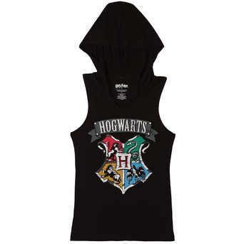 Harry Potter Hogwart's Crest Juniors Hooded Tank Top