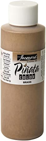 Pinata Metallic Brass Alcohol Ink That by Jacquard, Professional and Versatile Ink That Produces Color-Saturated and Acid-Free Results, 4 Fluid Ounces, Made in The USA