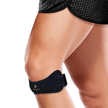 Patella Perfotek Knee Strap for Knee Pain Relief - Patella Brace for Hiking, Soccer, Basketball & Volleyball