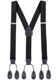HoldEm Suspender for Men Made in USA Y-Back Genuine Leather Trimmed Button End Tuxedo Suspenders Many colors and designs