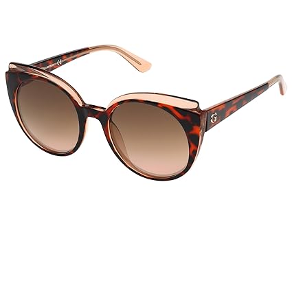 GUESS Mirrored Cat-Eye Women Sunglasses -(GU7591 52G 53 S |53| Brown Color Lens)