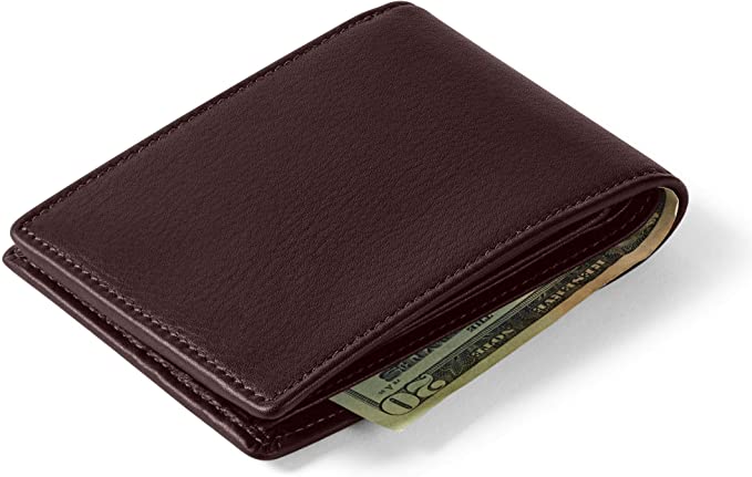 Leatherology Men's Bifold Wallet with Card Flap ID Window - RFID Available