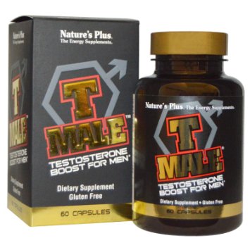 Natures Plus - T Male Testosterone Boost For Men Gluten free 60 Capsules