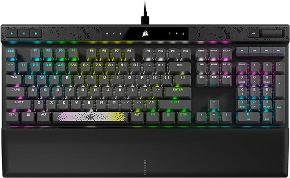 CORSAIR K70 MAX RGB Magnetic-Mechanical Wired Gaming Keyboard - Adjustable Actuation MGX Switches - Rapid Trigger Mode - PBT Double-Shot Keycaps - iCUE Compatible - QWERTY NA Layout - Black