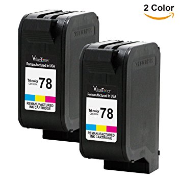 Valuetoner Remanufactured Ink Cartridge Replacement For Hewlett Packard HP 78 C6578DN (2 Tri-Color) 2 Pack