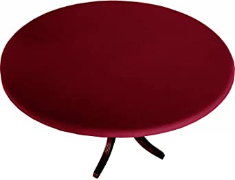 Felt Table Cover Casino Red Stretches to fit 36" Pedestal to 48 inches