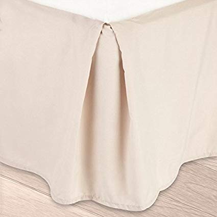 GorgeousHome New REGULAR Microfiber Dust Ruffle Bed Skirt Bedding Bed Dressing Bedroom Decor in all Sizes and Assorted Colors 14" Drop (IVORY, FULL)
