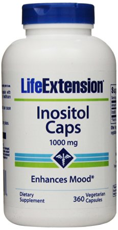 Life Extension Inositol Vegetarian Capsules, 1000 mg, 360 Count