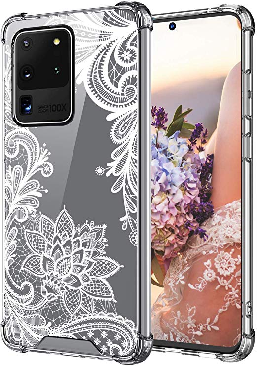 Cutebe Case for Galaxy S20 Ultra, Shockproof Series Hard PC  TPU Bumper Protective Case for Samsung Galaxy S20 Ultra 6.9 Inch 2020 Release Crystal