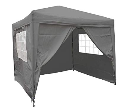 Airwave 2x2m Waterproof Grey Garden Pop Up Gazebo - Stunning Outdoor Marquee Tent with Carry Bag