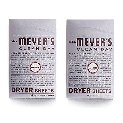 Mrs. Meyer's Clean Day Dryer Sheets - Lavender - 80 ct - 2 pk