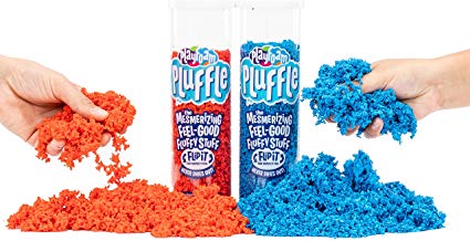 Educational Insights Playfoam Pluffle Red/Blue 2 Pack: Non-Toxic, Never Dries Out, Feel Good Fluffy Stuff, 2.5 oz per Tube
