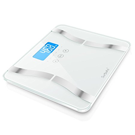 Surpahs DS2 2016 Body Fat Scale, 4 User Recognition, Measures Body Weight, Fat, Water, Calories, Muscle and Bone Mass